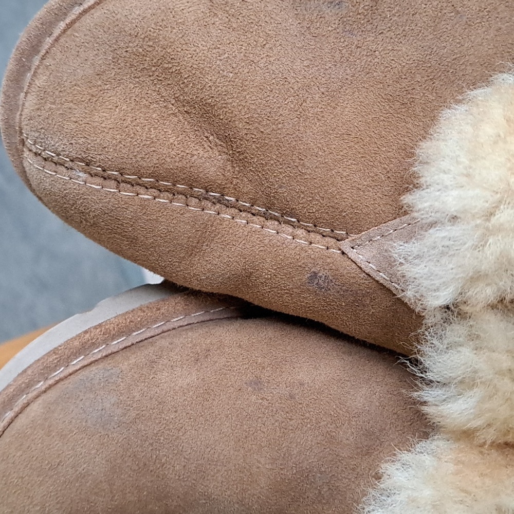Cabela's Aquatred By Goodyear Short Ankle Winter Cozy Ugg Boots 5 Wide Leather - Picture 9 of 11